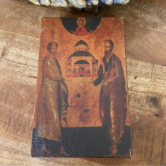 Vintage style leather book box to his valuables - Picture 3 of 4